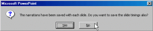 Save Slide Timings Dialog