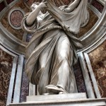 Here's another example of Bernini's genius! Looks at how he has fashioned marble to show the folds of the fabric worn by St. Veronica